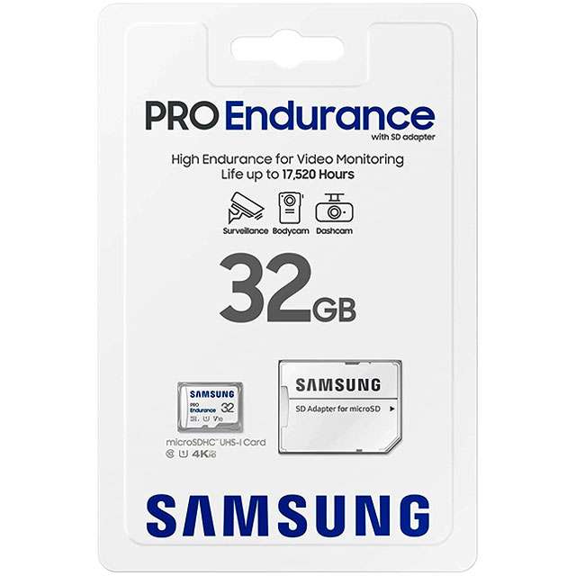 Samsung PRO Endurance, microSD da 32 GB e adattatore SD