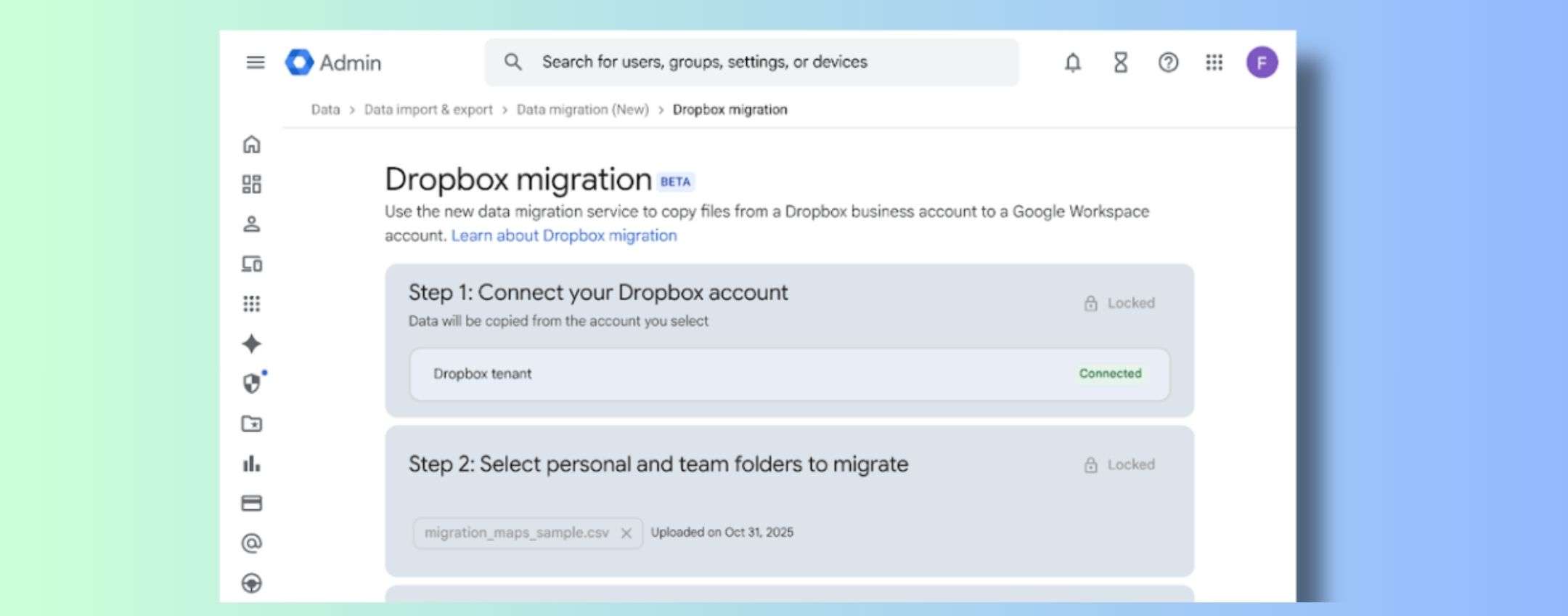 Servizio per migrare da Dropbox a Google Drive