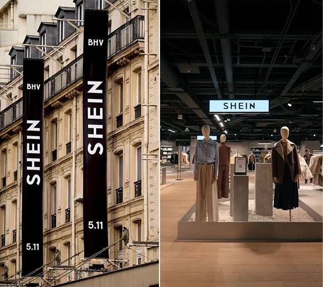 Il post Instagram di Le BHV Marais dedicato al negozio SHEIN