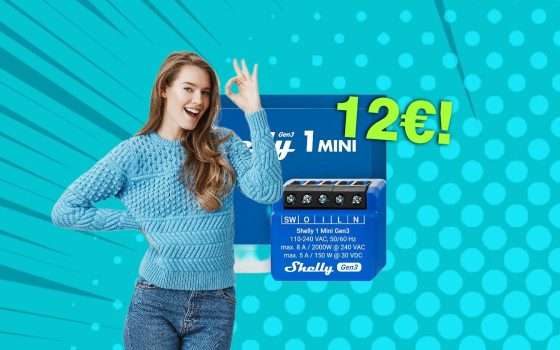 Shelly 1 Mini Gen3: il Relè Intelligente che tutti vogliono torna a 12€