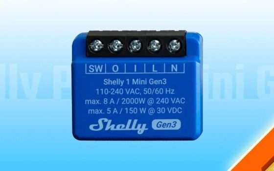 Black Friday e smart home: Shelly 1 Mini Gen3 a -38%