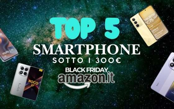 Smartphone a meno di 300€, 5 super offerte: Black Friday Amazon