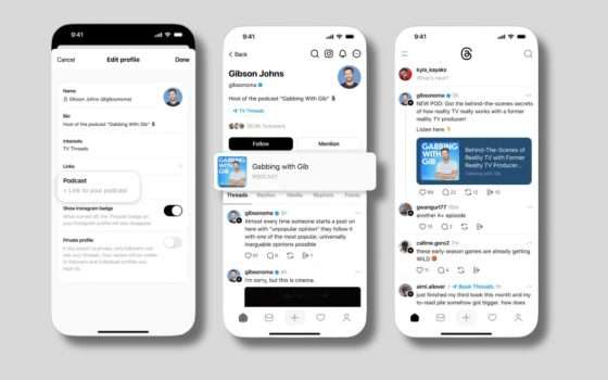 Threads corteggia i podcaster con nuove funzioni interessanti