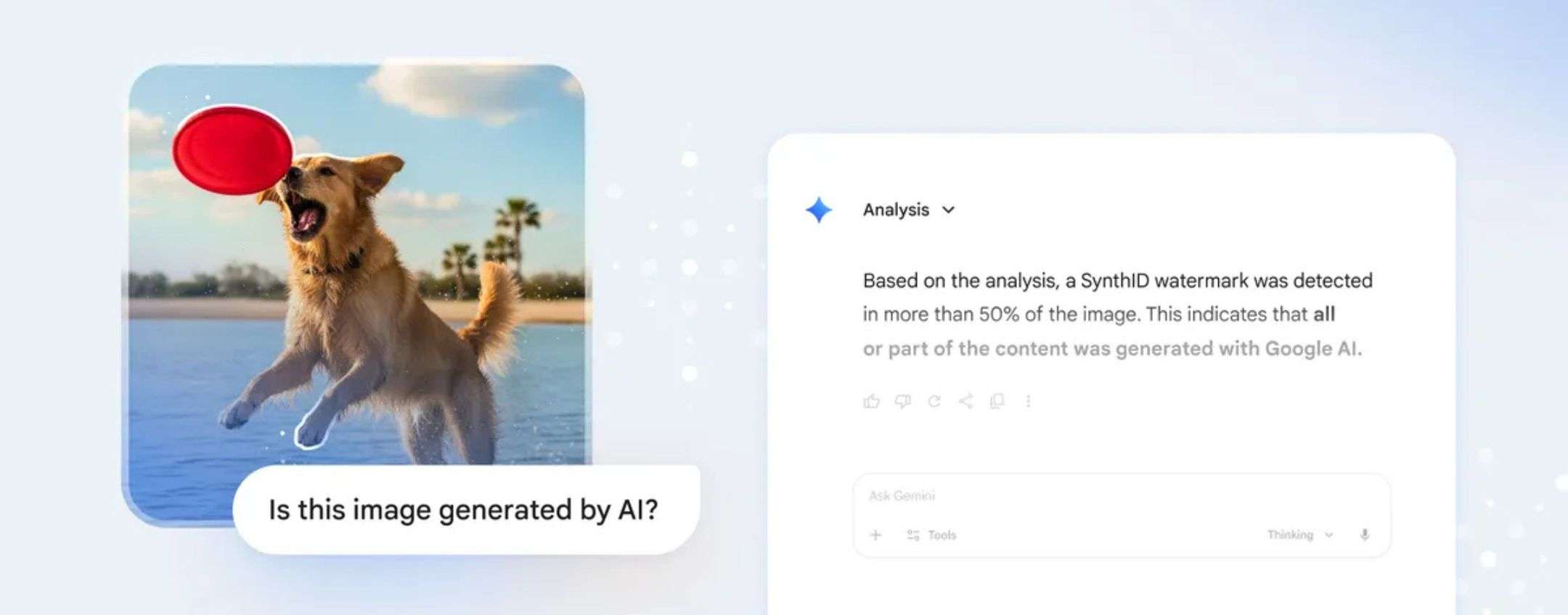 App Gemini dice se un'immagine  generata dall'AI