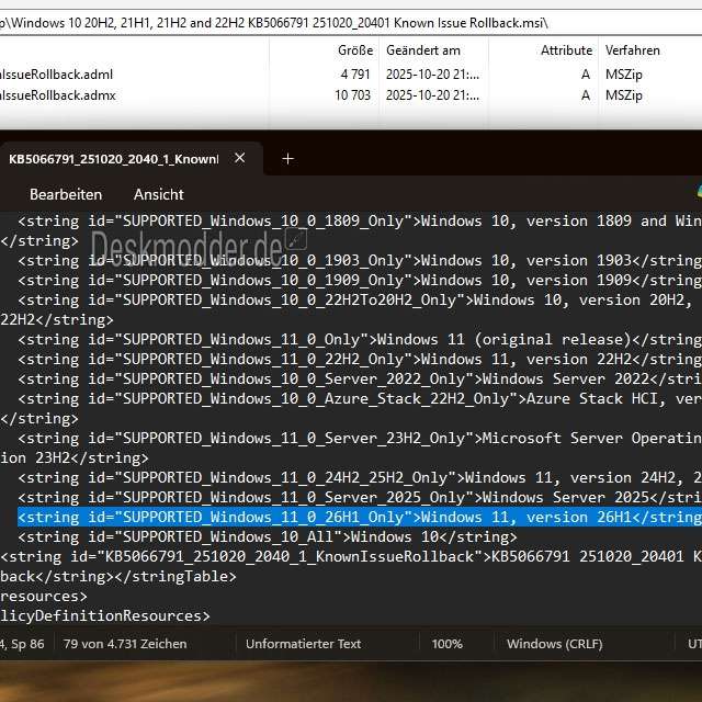Il riferimento a Windows 11 26H1 rinvenuto all'interno del codice distribuito da Microsoft