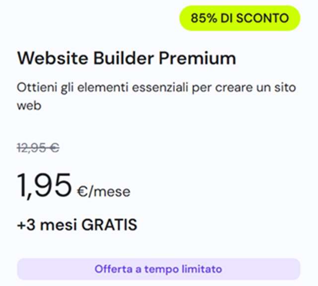 website builder premium 1,95 euro hostinger