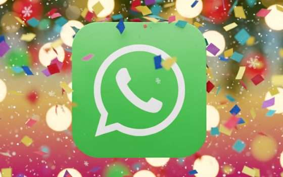 Pioggia di coriandoli su WhatsApp, giusto in tempo per le festività