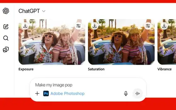 Adobe Photoshop, Express e Acrobat gratis in ChatGPT