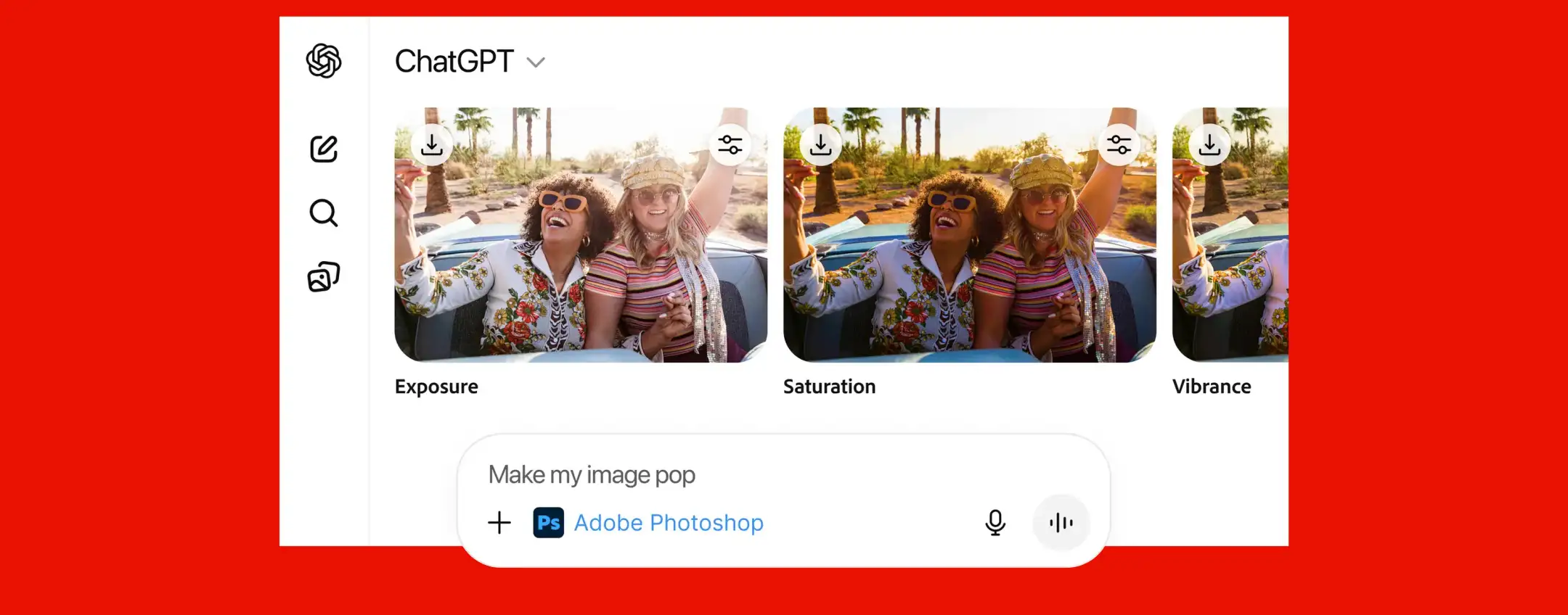 Adobe Photoshop in ChatGPT