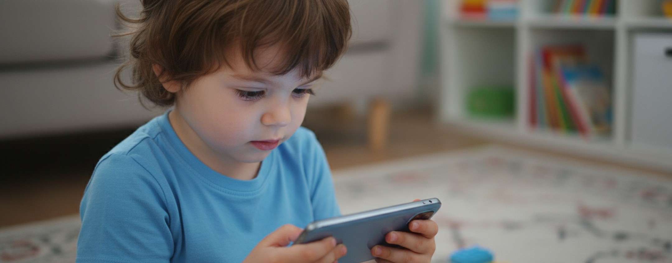 Bambino smartphone social media