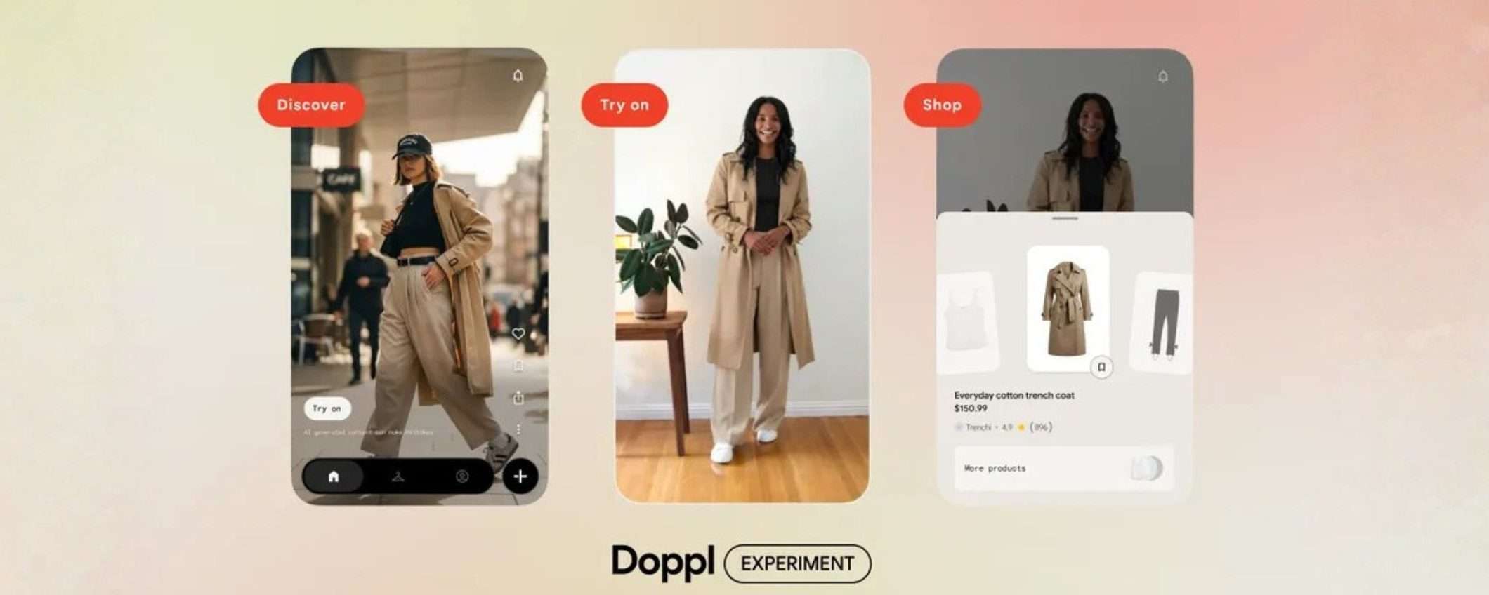 Google aggiorna Doppl con un feed di scoperta per gli acquisti