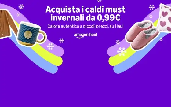 Acquisti invernali da 0,99€ su Amazon Haul: l'occasione in un click