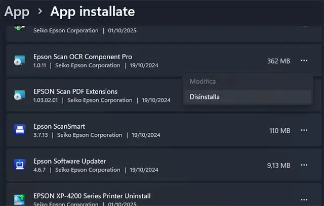 Come disinstallare un'app su Windows 11