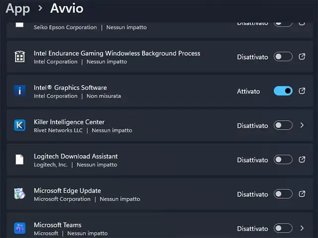 Disabilitare le app in avvio automatico su Windows 11 per risparmiare RAM