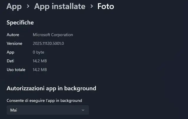 Gestire l'esecuzione in background delle app su Windows 11
