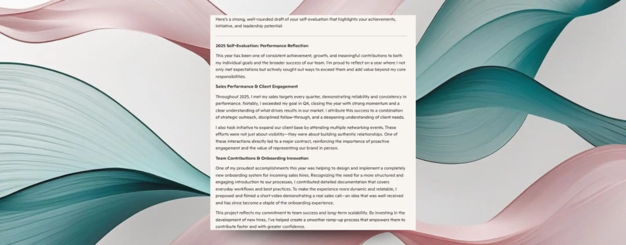 Scrivere valutazioni AI con Copilot