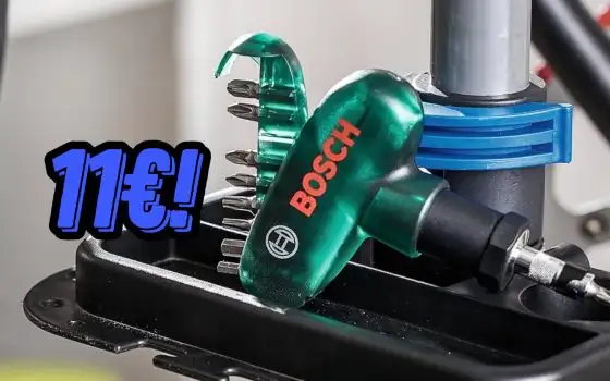 Cacciavite a Cricchetto Bosch con inserti a 11€ su Amazon!