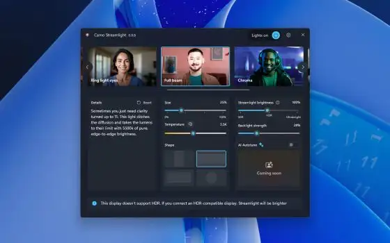 Edge Light su Windows: con Camo Streamlight è gratis
