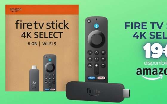 Fire TV Stick 4K Select a 19€ è da acquistare subito, televisore SMART