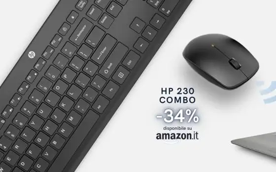 Kit tastiera + mouse WIRELESS, firmati HP e scontati del 34%
