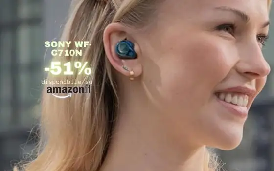 Sony WF-C710N sventrate nel prezzo: musica da urlo per 40H (-51%)