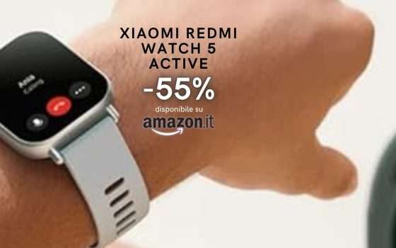 Xiaomi Redmi Watch 5 Active è scontato a meno di 30€ ed è una BOMBA