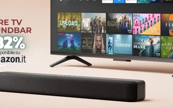 Audio 2.0 con la soundbar Fire TV per il televisore, meno di 95€ ora