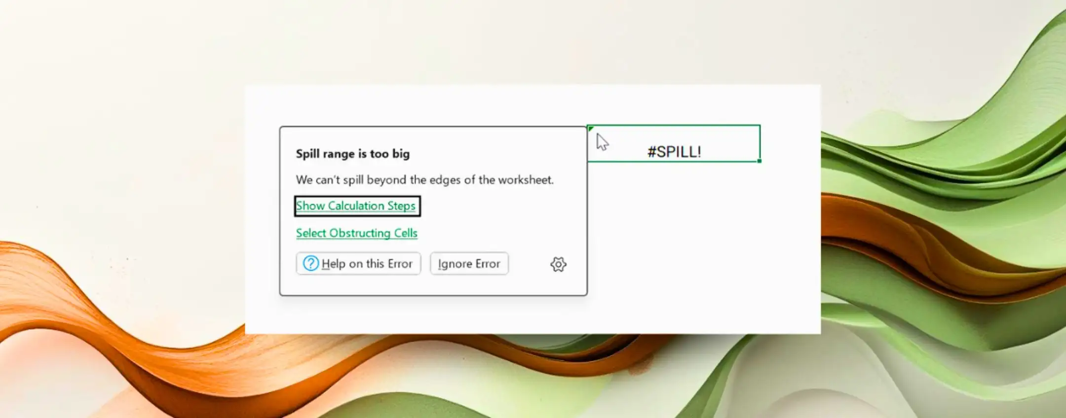 Schede descrittive degli errori su Excel per Windows