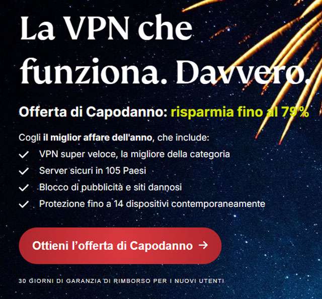 L'offerta di ExpressVPN per il capodanno 2026