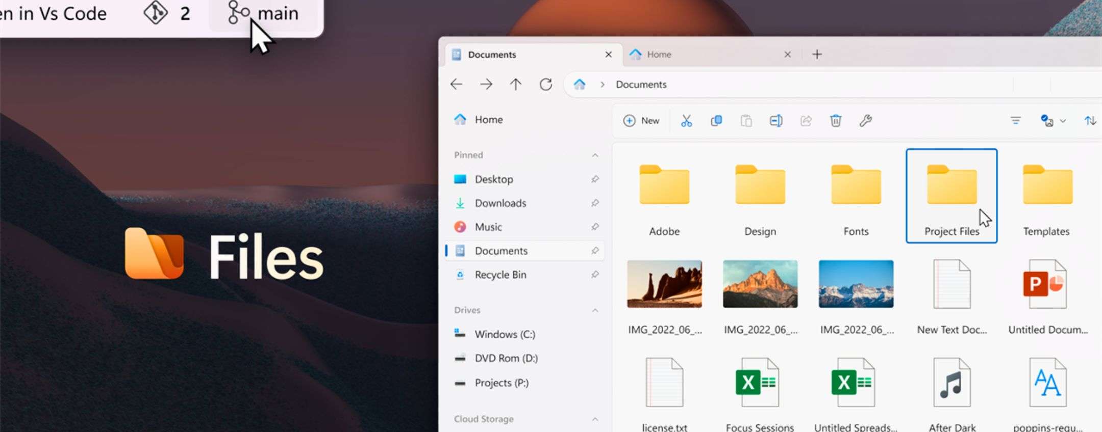 Files integra PowerToys Peek