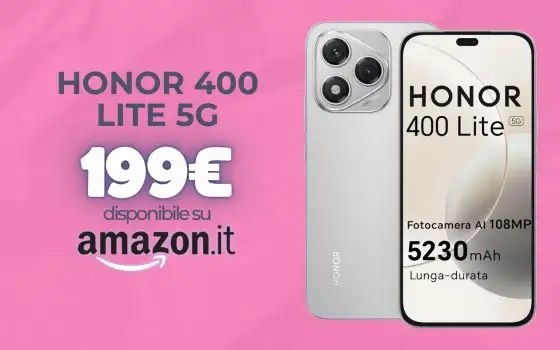 HONOR 400 Lite 5G costa pochissimo con display AMOLED e camera 108MP