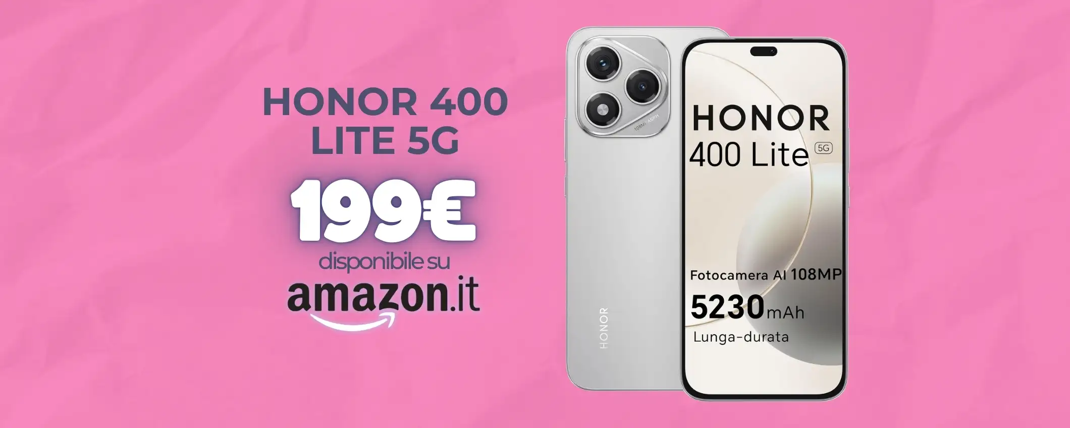 HONOR 400 Lite 5G costa pochissimo con display AMOLED e camera 108MP