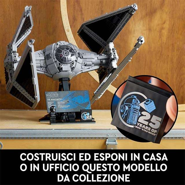 Il modellino del TIE Interceptor di LEGO Star Wars