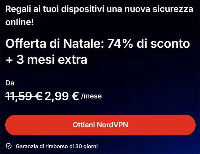NordVPN ha lanciato la sua offerta di Natale