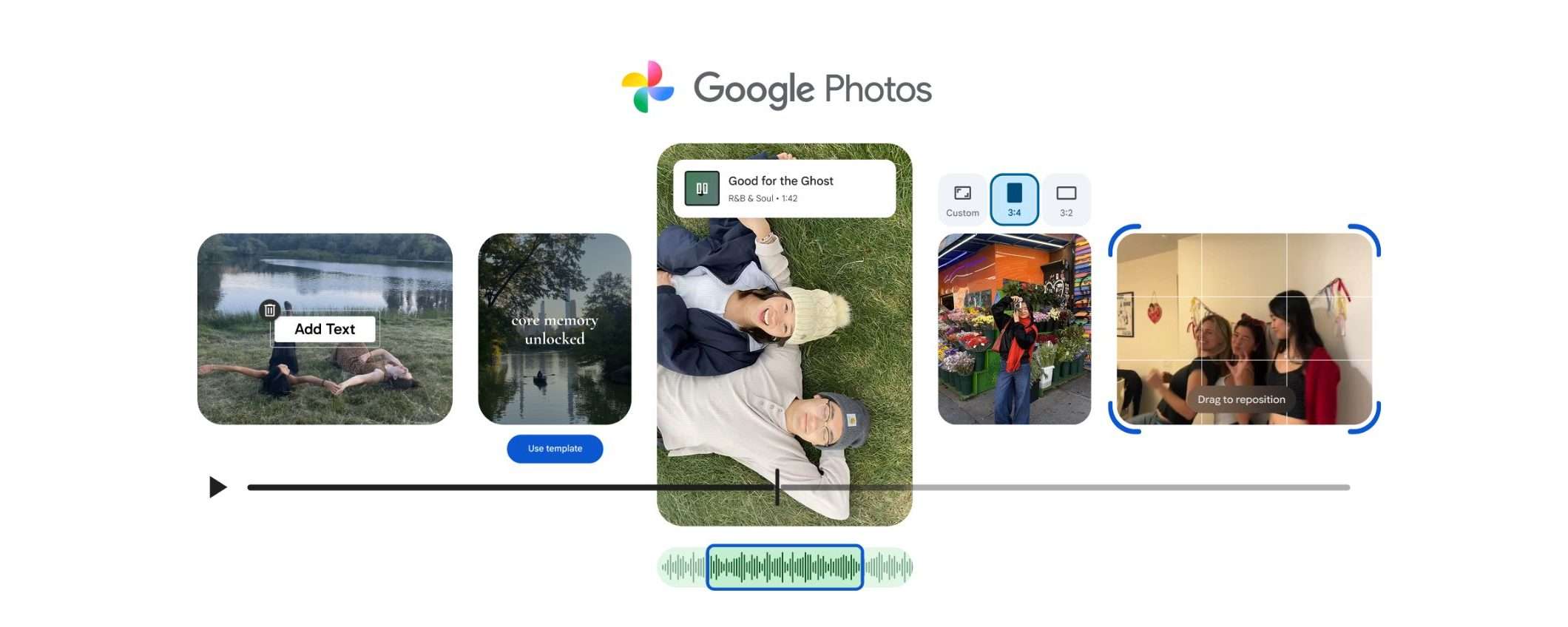 Google Foto, nuovo editor con musica e testo come CapCut