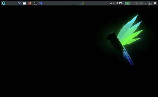 L'interfaccia di ParrotOS 7