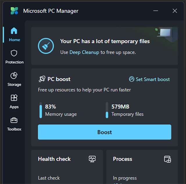 Il Boost di PC Manager