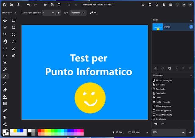 Uno screenshot di Pinta 3.1