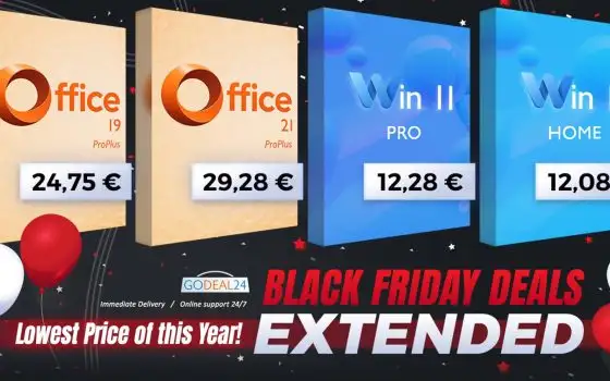 Il Black Friday non è finito! Office a meno di 30€ e altri sconti del 90%
