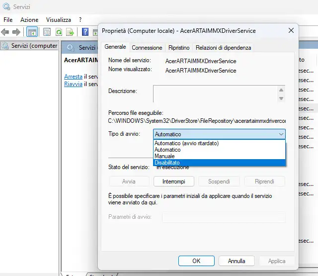 Disabilitare i servizi eseguiti automaticamente su Windows 11