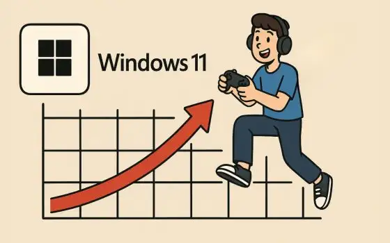 Windows 11 supera il 65% su Steam, ma Linux cresce