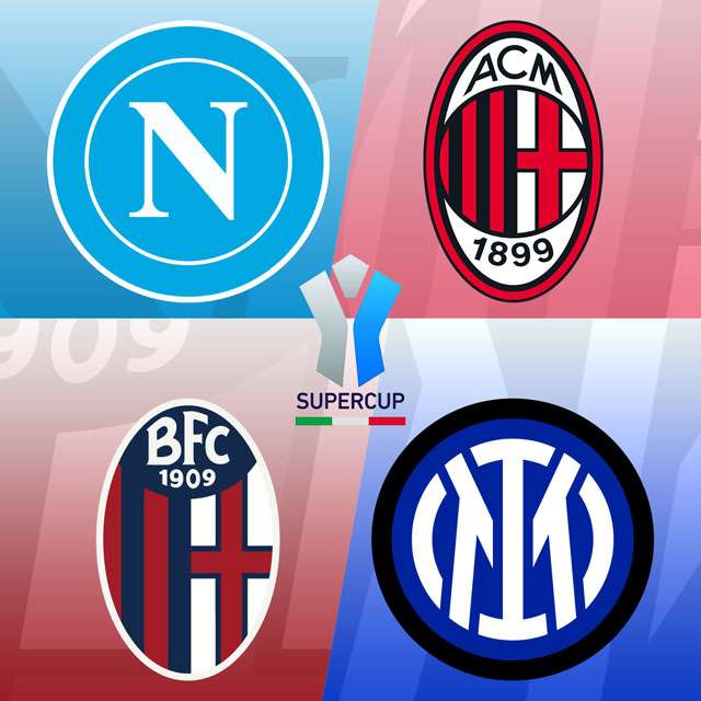 Napoli, Milan, Bologna e Inter impegnate in Supercoppa Italiana