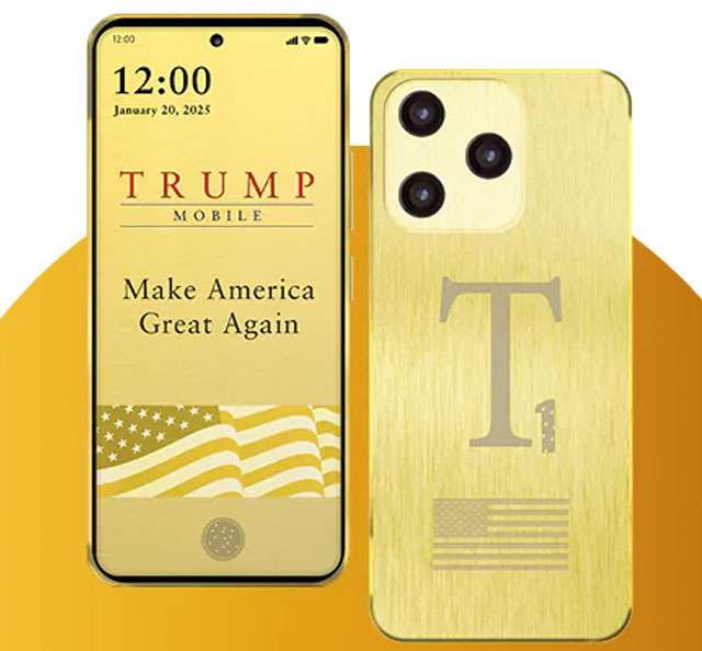 Lo smartphone d'oro T1 Phone di Trump Mobile