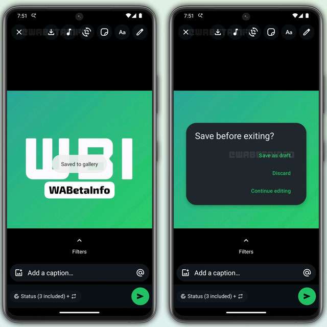 Le bozze per gli aggiornamenti di stato su WhatsApp