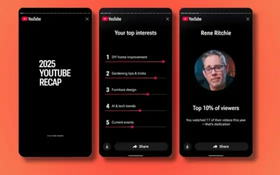 YouTube Recap 2025, il riassunto annuale dei video guardati