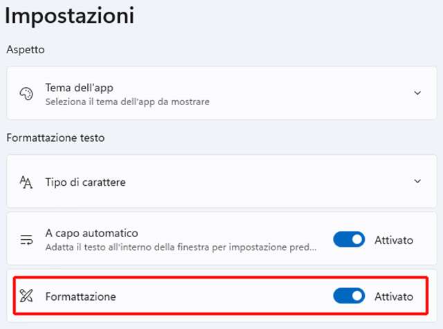 Come attivare e disattivare le tabelle nel Blocco note