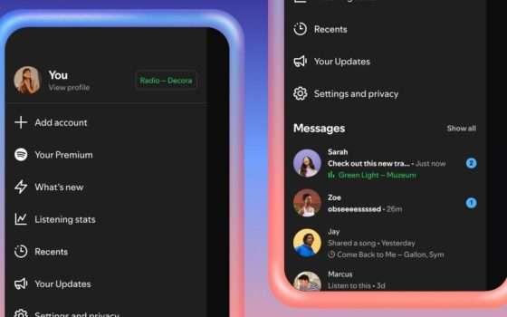 Spotify mostra in tempo reale cosa si ascolta, la condivisione live