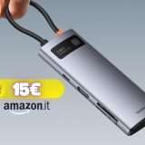 Hub USB C 7in1 per ogni comodità su MacBook e non solo (15€ su Amazon)