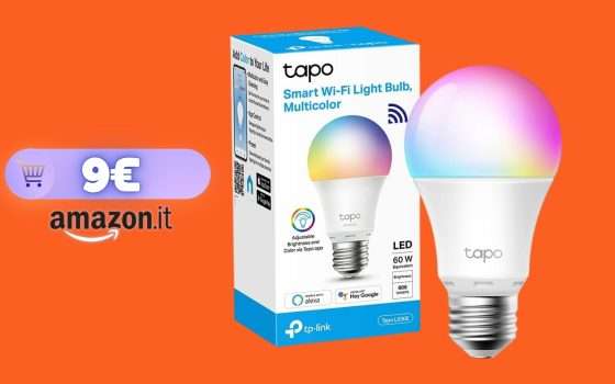 Tapo L530E è una lampadina magica: colora e rende smart la luce con 9€
