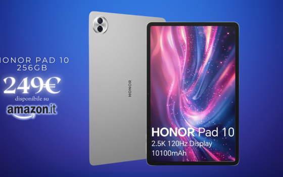 Honor Pad 10 è il tablet dei sogni: 256GB e display 2,5K a prezzo TOP